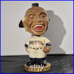 Vintage 1960's Atlanta Braves MLB Mascot Bobblehead Nodder Chief (Gold Base)