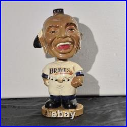 Vintage 1960's Atlanta Braves MLB Mascot Bobblehead Nodder Chief (Gold Base)