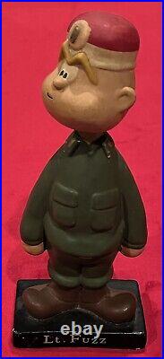 Vintage 1960's Beetle Bailey King Features Lt Fuzz Nodder Bobble Head Early Old