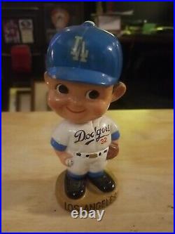 Vintage 1960's Bobblehead Los Angeles Dodgers Sandy Koufax #32 WithGold Base