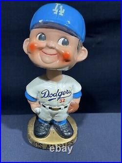 Vintage 1960's Bobblehead Los Angeles Dodgers Sandy Koufax #32 WithGold Base