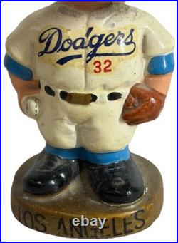 Vintage 1960's Bobblehead Los Angeles Dodgers Sandy Koufax #32 WithGold Base