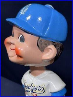 Vintage 1960's Bobblehead Los Angeles Dodgers Sandy Koufax #32 WithGold Base