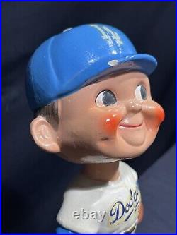 Vintage 1960's Bobblehead Los Angeles Dodgers Sandy Koufax #32 WithGold Base