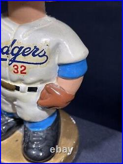 Vintage 1960's Bobblehead Los Angeles Dodgers Sandy Koufax #32 WithGold Base