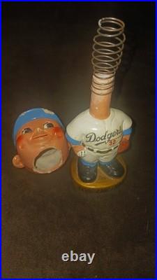 Vintage 1960's Bobblehead Los Angeles Dodgers Sandy Koufax #32 WithGold Base