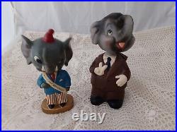 Vintage 1960's Bobbleheads Bank Lego Republican Elephant GOP Political Nixon