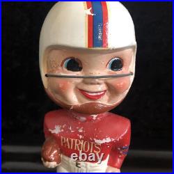 Vintage 1960's Boston Patriots NFL Bobble Head Nodder Bobblehead Gold Base Vintage 1960's Boston Patriots NFL Bobble Head Nodder Bobblehead Gold Base