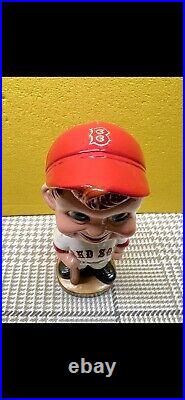 Vintage 1960's Boston Red Sox Bobblehead -Round Base Red Hat