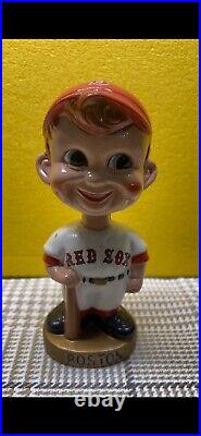 Vintage 1960's Boston Red Sox Bobblehead -Round Base Red Hat