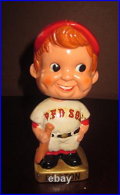 Vintage 1960's Boston Red Sox Bobblehead Square Base Red Hat