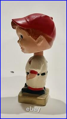 Vintage 1960's Boston Red Sox Bobblehead Square Base Red Hat