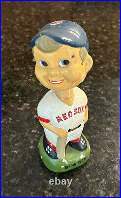 Vintage 1960's Boston Red Sox MLB Bobblehead Nodder Blue Cap Green Base Rare