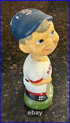 Vintage 1960's Boston Red Sox MLB Bobblehead Nodder Blue Cap Green Base Rare