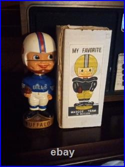 Vintage 1960's Buffalo Bills Bobble Head With Original Box Excellent Nodder Mint Vintage 1960's Buffalo Bills Bobble Head With Original Box Excellent Nodder Mint