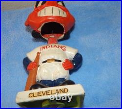 Vintage 1960's CLEVELAND INDIANS Chief Wahoo 7 Bobblehead Nodder Square Base