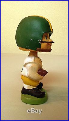 Vintage 1960's Ceramic BOBBLEHEAD Oregon DUCKS Football TOES UP 7 Inch Nodder