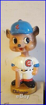 Vintage 1960's Chicago Cubs Bobblehead Gold Base Bobble Head Nodder MLB Japan