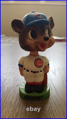 Vintage 1960's Chicago Cubs Round Base Bobblehead Nodder Japan