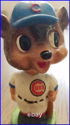 Vintage 1960's Chicago Cubs Round Base Bobblehead Nodder Japan