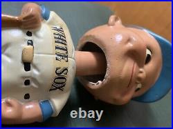 Vintage 1960's Chicago White Sox Bobblehead/Nodder with green base. VG condition