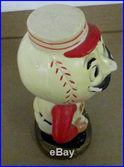 Vintage 1960's Cincinnati Reds Mr. Red Nodder Bobble Head Gold Base Rare