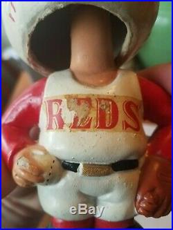 Vintage 1960's Cincinnati Reds Mr. Red Nodder Bobble Head Gold Base Rare