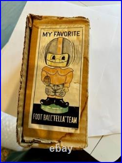Vintage 1960's Columbia University Lions Football Toes Up Bobblehead With Box