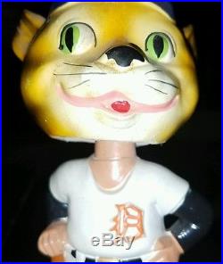 Vintage 1960's Detroit Tigers Mascot Bobblehead Nodder, Green Base Bobble Head