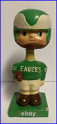 Vintage 1960's Eagles Bobble Head Bobblehead Nodder Philadelphia Square Base