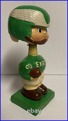 Vintage 1960's Eagles Bobble Head Bobblehead Nodder Philadelphia Square Base