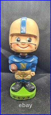 Vintage 1960's Era NAVY Bobblehead From Japan Green Round Toes Up
