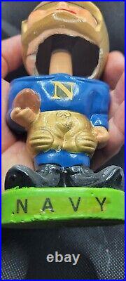 Vintage 1960's Era NAVY Bobblehead From Japan Green Round Toes Up
