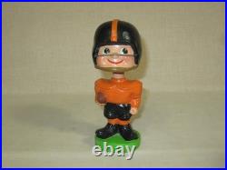 Vintage 1960's Football Fella Team Nodder or Bobblehead- Black /Orange -Japan