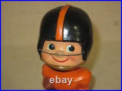 Vintage 1960's Football Fella Team Nodder or Bobblehead- Black /Orange -Japan