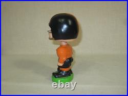 Vintage 1960's Football Fella Team Nodder or Bobblehead- Black /Orange -Japan