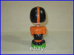 Vintage 1960's Football Fella Team Nodder or Bobblehead- Black /Orange -Japan