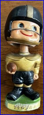 Vintage 1960's Football Head Nodder Bobblehead Black / Gold Missouri Tigers