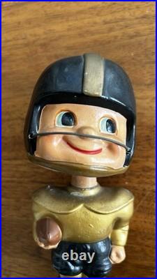 Vintage 1960's Football Head Nodder Bobblehead Black / Gold Missouri Tigers