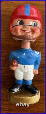 Vintage 1960's Football Head Nodder Bobblehead Red / Blue Kansas Jayhawks