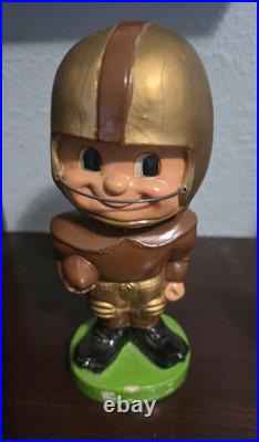 Vintage 1960's Football Team Nodder or Bobblehead- Brown /Gold -Japan