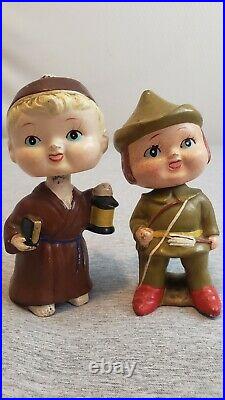 Vintage 1960's Fryer Tuck and Robin Hood Bobble Heads