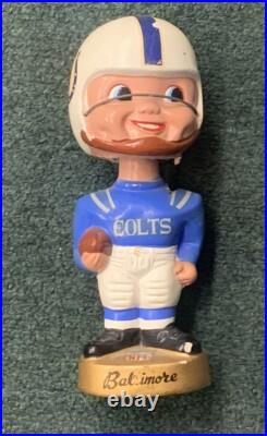 Vintage 1960's Gold Base BALTIMORE COLTS Bobblehead Nodder