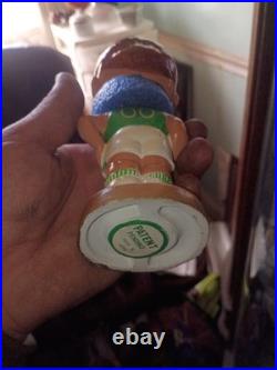 Vintage 1960's Gold Base Green Basketball Bobblehead