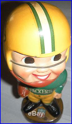 Vintage 1960's Green Bay Packers Football Bobble Head Nodder Composition Japan Vintage 1960's Green Bay Packers Football Bobble Head Nodder Composition Japan