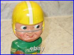 Vintage 1960's Green Bay Packers NFL Football Bobble Head/Nodder Gold Base #1