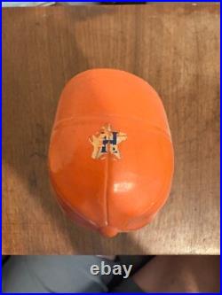 Vintage 1960's Houston Astros Orange Cap Bobblehead Nodder with damage