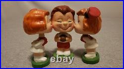 Vintage 1960's Lego My Hero And Cheerleaders Kiss Me Bobble Heads