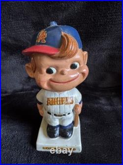 Vintage 1960's Los Angeles Angels Bobblehead Nodder On White Square Base Rare
