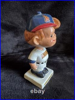 Vintage 1960's Los Angeles Angels Bobblehead Nodder On White Square Base Rare